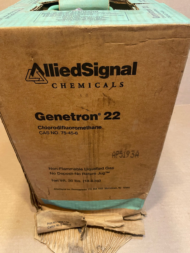 Allied Signal Genetron 22 -30 lbs Tank  Chlorodifluormethane NEW FULL