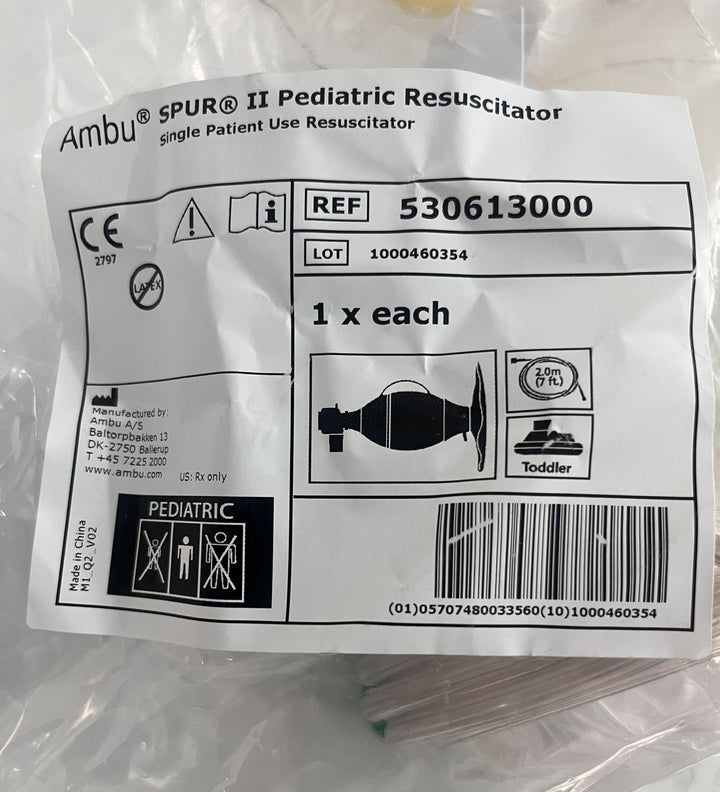 Ambu 530613001 SPUR II Pediatric Resuscitator (6-Pack)
