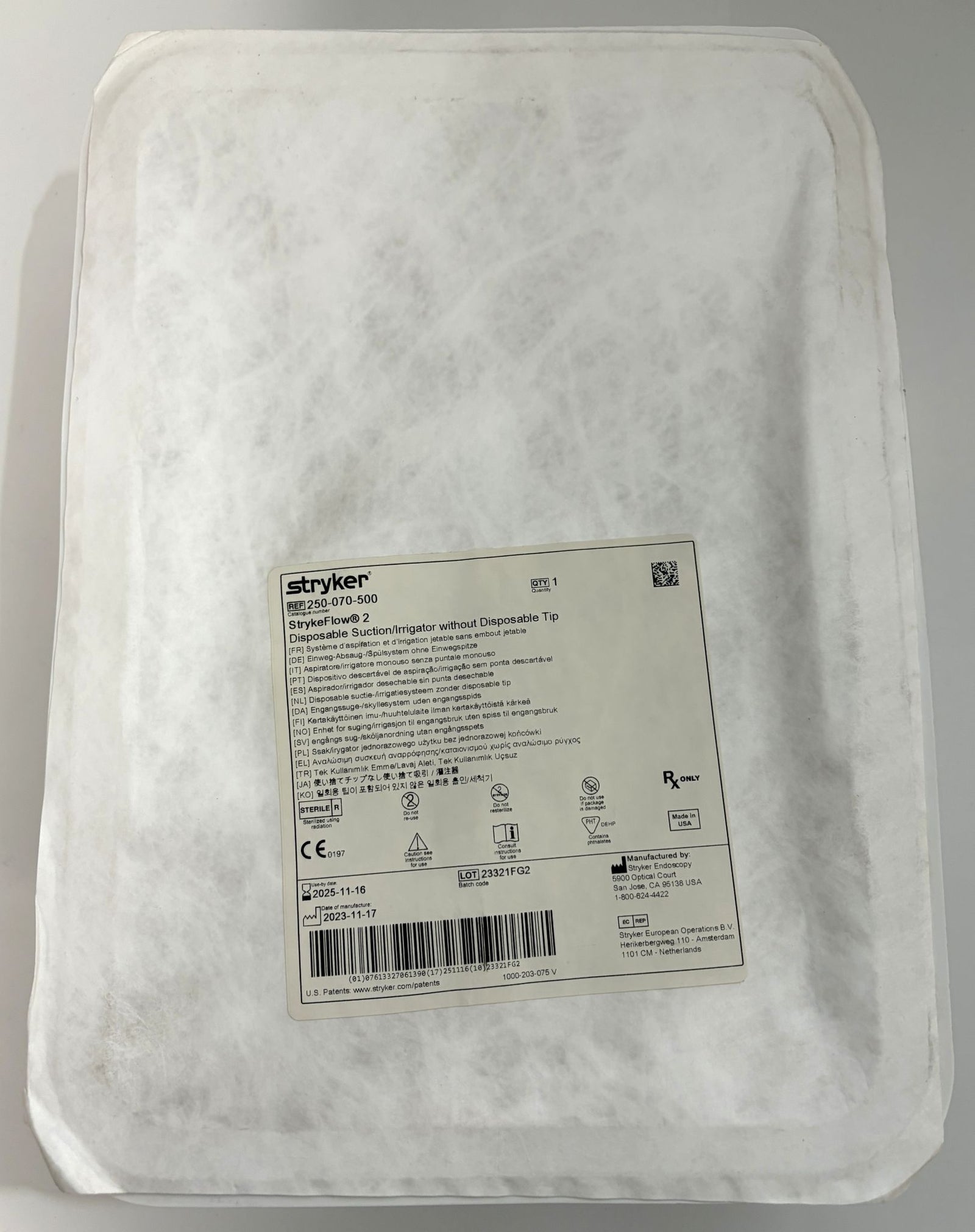 Stryker StrykeFlow2 Suction/Irrigator Without Tip 250-070-500