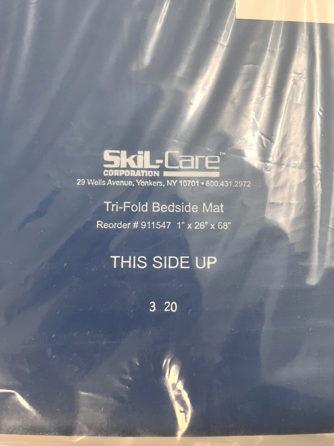 Skil-Care 911547 Tri-Fold Bedside Mat, 1" H x 26" W x 68" L