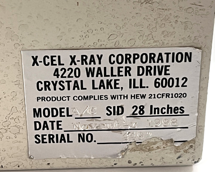 Pre-Owned X-Cel X-Ray FB-700 A/C Podiatry X-Ray Machine