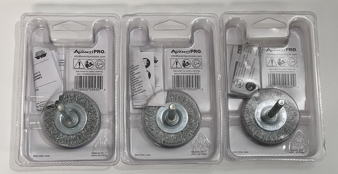 Avanti Pro PWW020WHLD01G 2" Crimped Wire Wheel (3-Pack)
