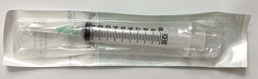 309642 10ml LL Tip Syringe with PrecisionGlide Needle 21G x 1" (100/Box)