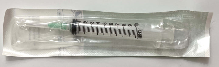 309642 10ml LL Tip Syringe with PrecisionGlide Needle 21G x 1" (100/Box)