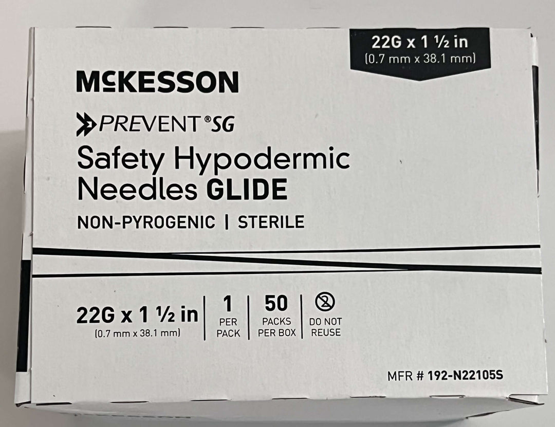 Prevent SG 192-N22105S 22G x 1-1/2" (50-Box) Needle