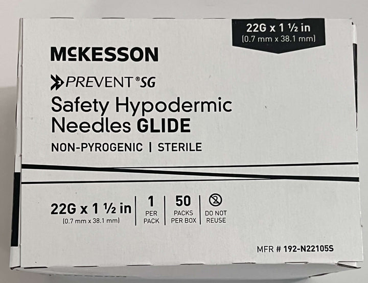 Prevent SG 192-N22105S 22G x 1-1/2" (50-Box) Needle