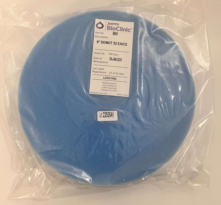 Joerns 8809 BioClinic 9" Donut (32 per case): round cushion providing pressure relief and comfort for users in seated positions.