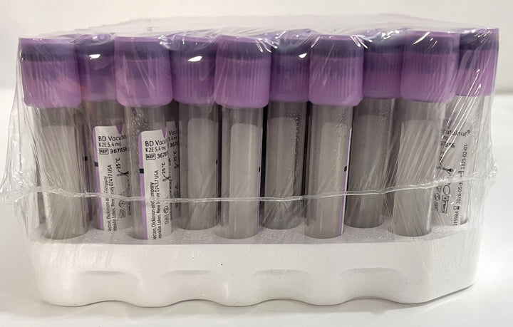 BD367856 Vacutainer 3mL K2E 5.4mg Blood Tubes, 100-Count (25-Pack)