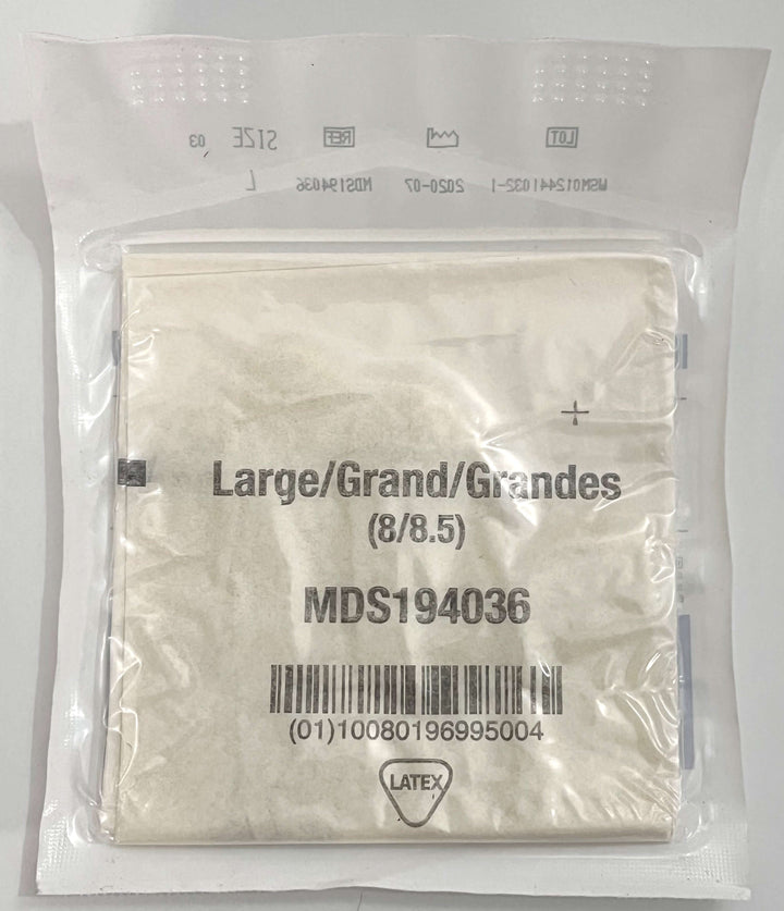 Medline MDS194036 Sterile Procedure Exam Gloves, Large, Box of 50 Pairs.