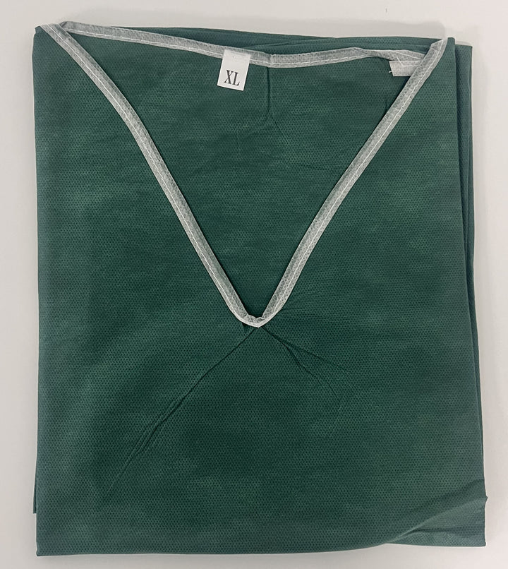 Graham Medical Disposable Scrub Top, Nonwoven Green (30-Pack)