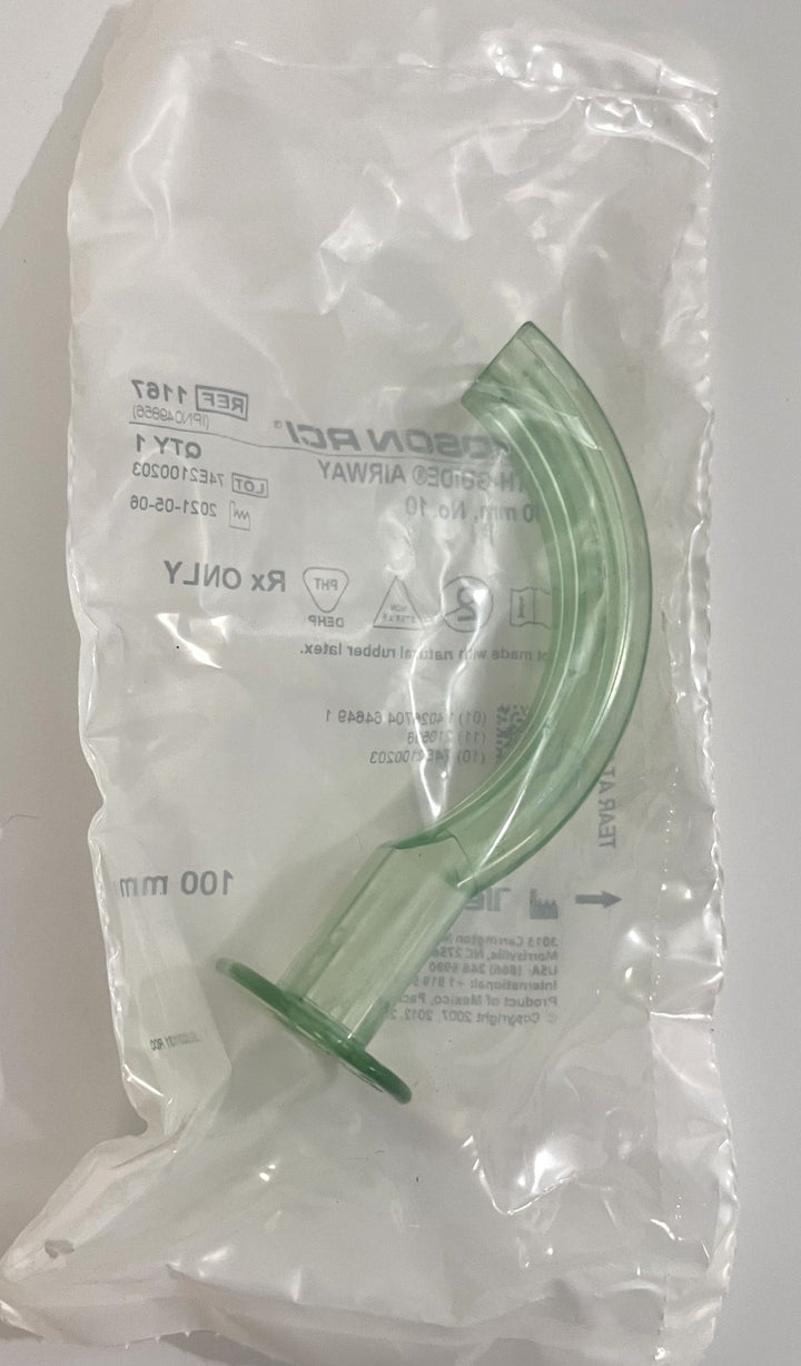 Hudson RCI 1167 Cath-Guide Airway 100mm No. 10, 48-Pack