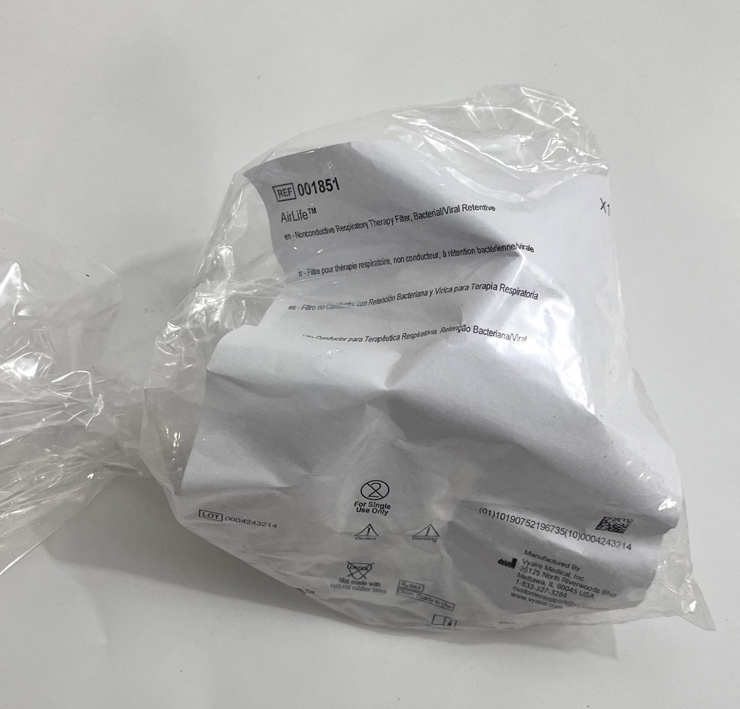 Vyaire 001851 Airlife Respiratory Therapy Filter (10-Pack)