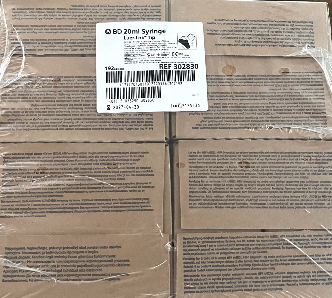 BD 302830 Syringe with Luer-Lok Tip, 20 mL