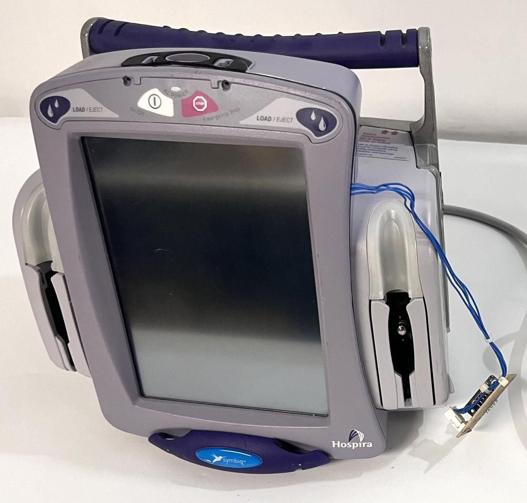 Pre-Owned Hospira Symbiq IPX1 Dual Channel Infusion Pump System AS-IS. NO RETURNS.