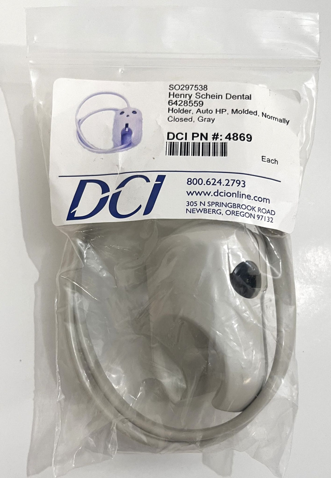 DCI PN 4868 Auto HP Holder, Molded, Normally Closed, Gray