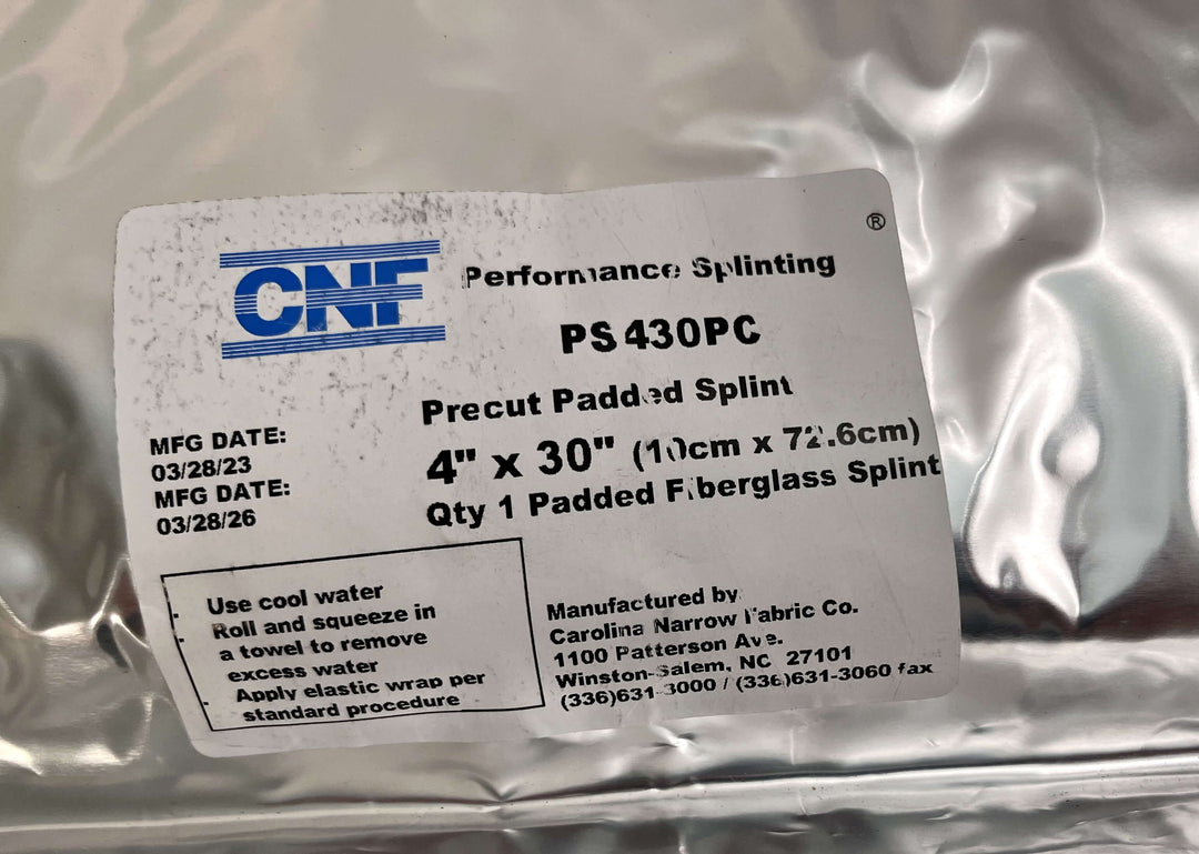 CNF PS430PC Precut Padded Splint 4"x30" Performance