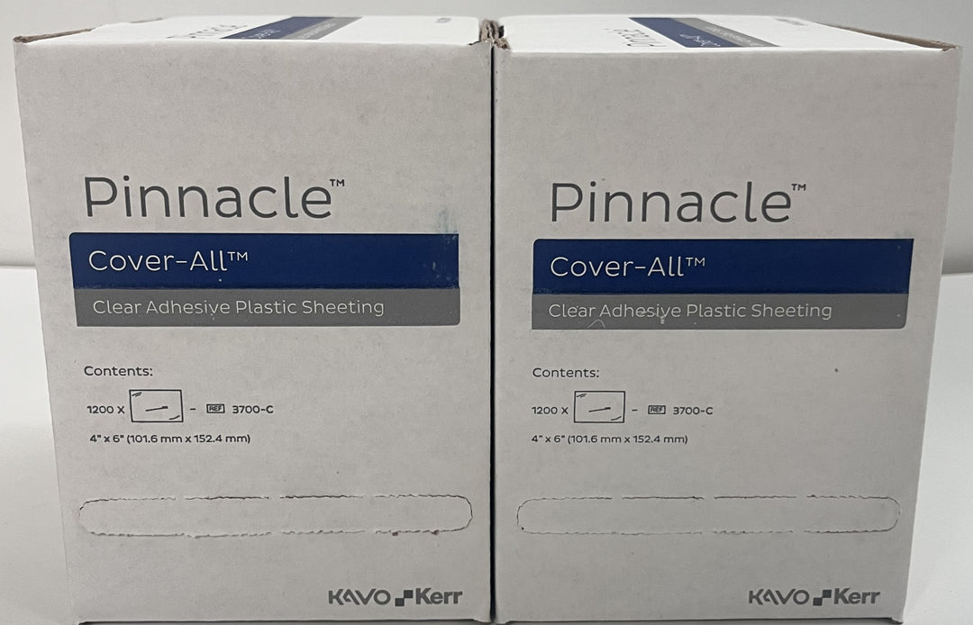 Pinnacle 3700-C Cover-All Clear Adhesive 4"x6" 1200/Roll (2-Pack)