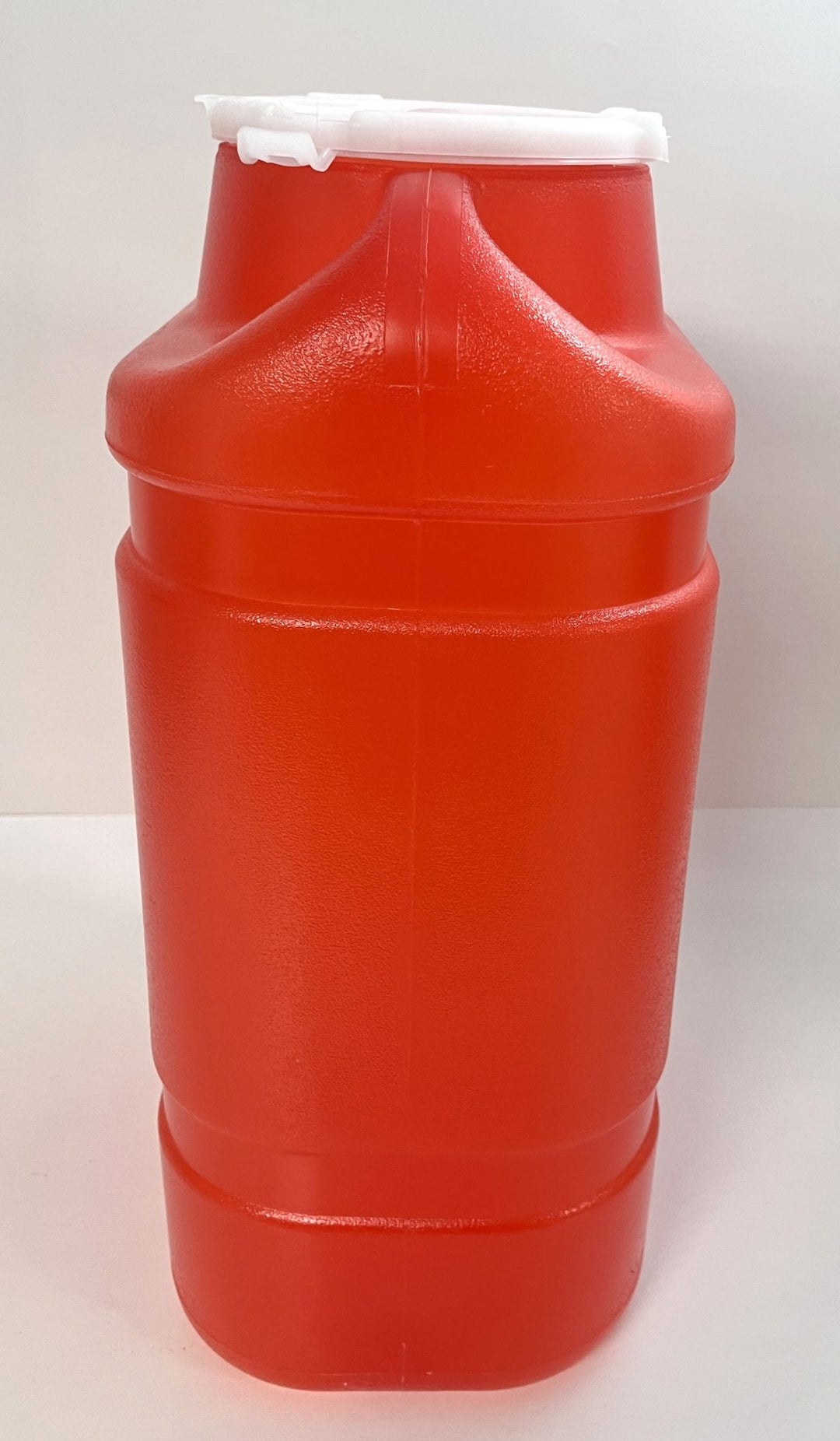 BD 305491 Sharps Collector, 5 Gallon, durable red container with secure lid for safe disposal.