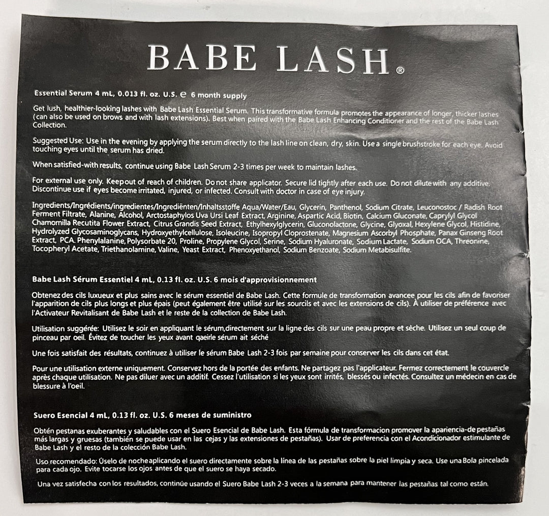 Eyelash Essential Serum, 4ml – 6-Month Supply for Healthier Lashes