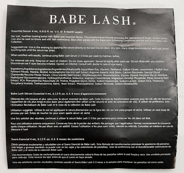 Eyelash Essential Serum, 4ml – 6-Month Supply for Healthier Lashes