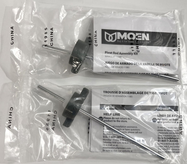 Moen 11985 Replacement Pivot Rod for 50/50 Bathroom Drain Assembly (2-Pack)