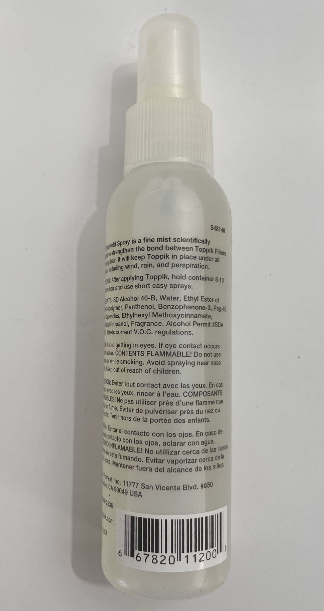 Toppik Aerosol Fiberhold Spray - 4 ounces each New (3-Pack)