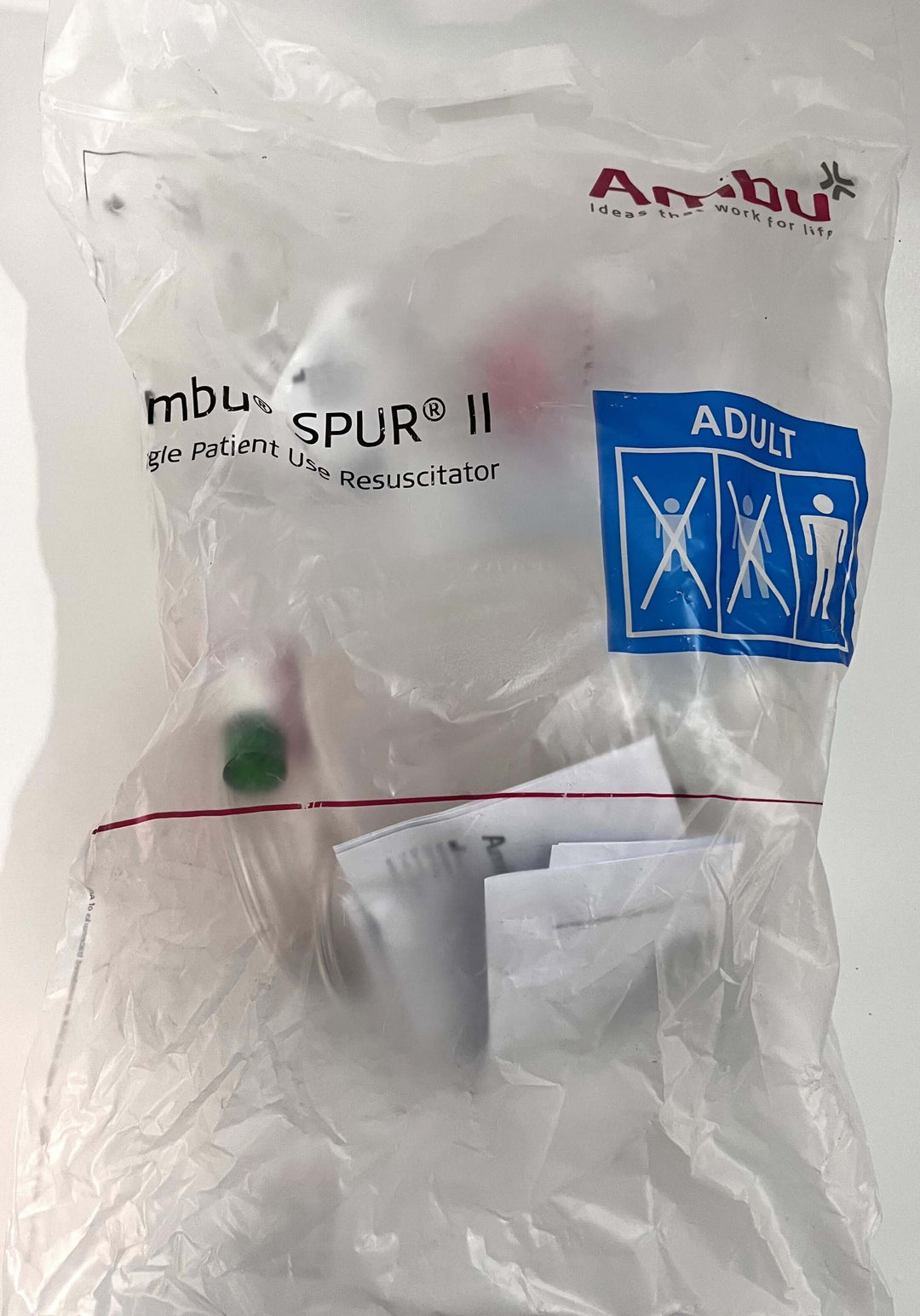 Ambu Spur II Adult Resuscitator 523611051 with Mercury Filter for optimal resuscitation.