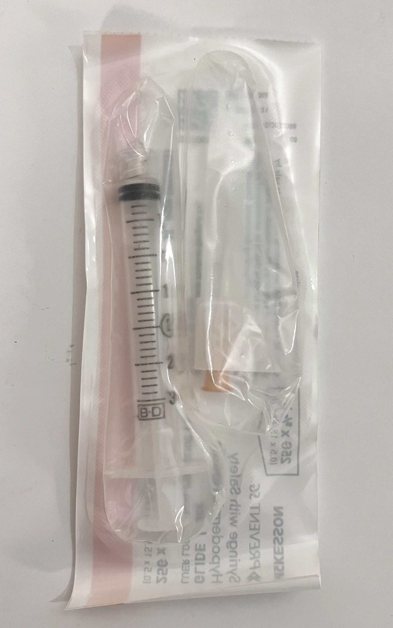 McKesson Prevent SG 3ml Syringe with Glide Safety Needle 25G x 5/8" (50-Pack)