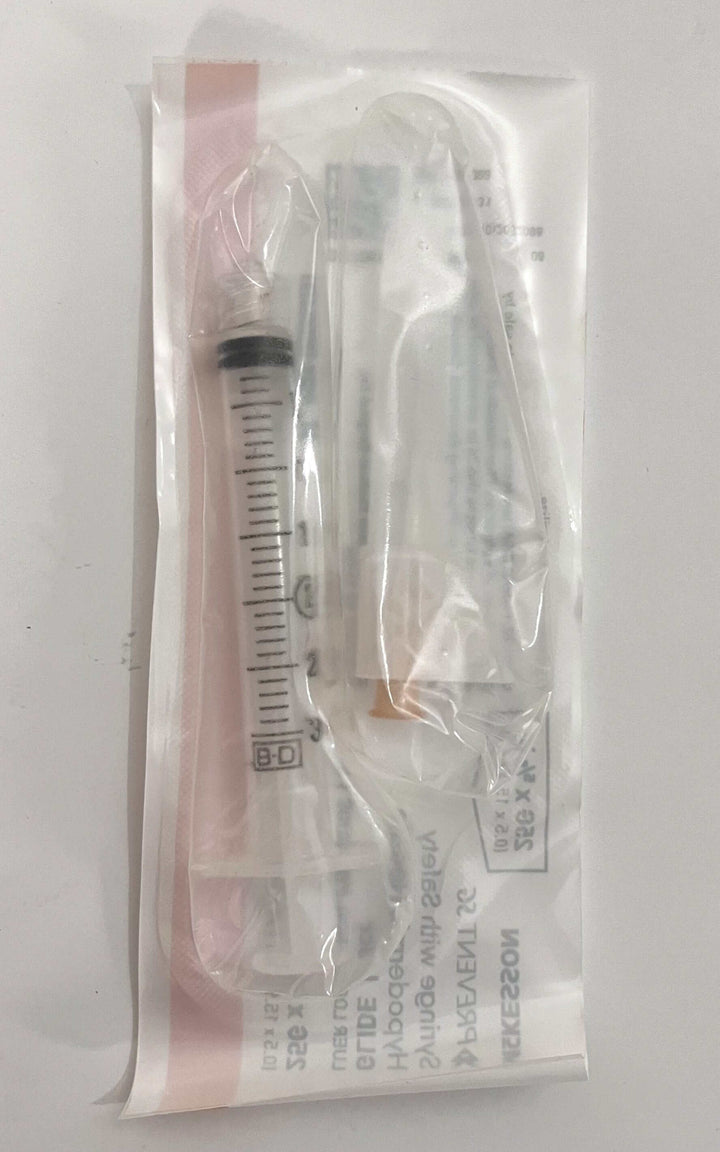 McKesson Prevent SG 3ml Syringe with Glide Safety Needle 25G x 5/8" (50-Pack)