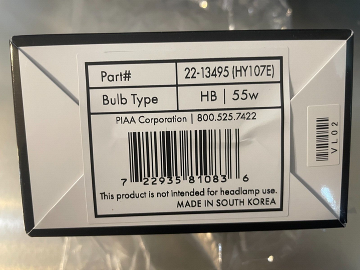 PIAA 22-13495 9005/9006 HB3/HB4 yellow solar replacement bulb, providing bright yellow light for enhanced visibility in foggy conditions.