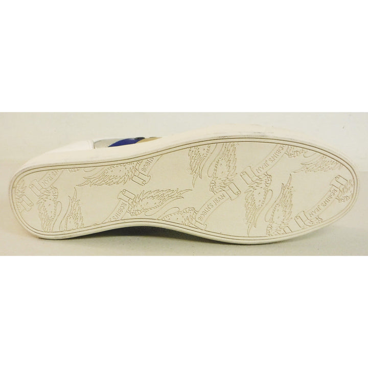 Men's Maddox White Sneakers w/Silver, Blue, Gold