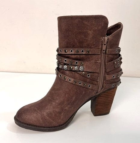 Not Rated Women's Alpha Ankle Bootie, NRLB0194-277, Taupe, Sz 7.5 7.5 / Taupe