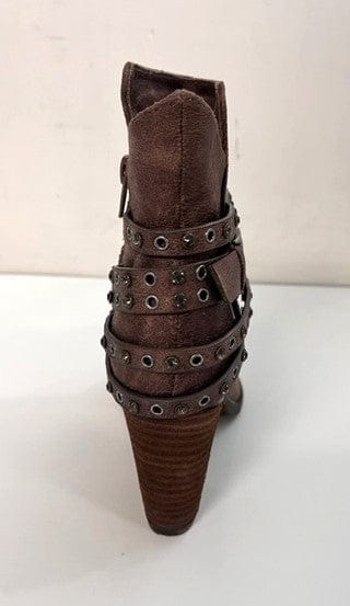 Not Rated Women's Alpha Ankle Bootie, NRLB0194-277, Taupe, Sz 7.5 7.5 / Taupe