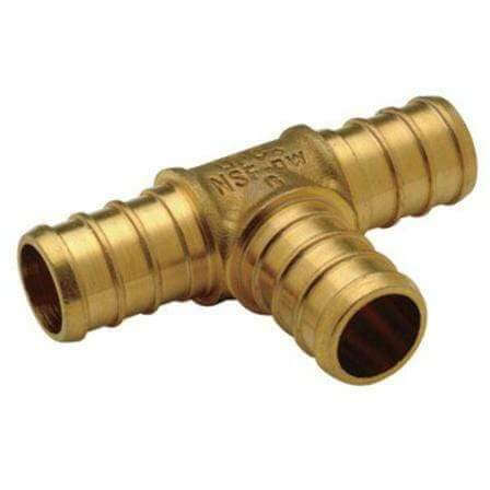 Apollo APXT3450PK PEX 3/4" Brass Tee (5-Pack)