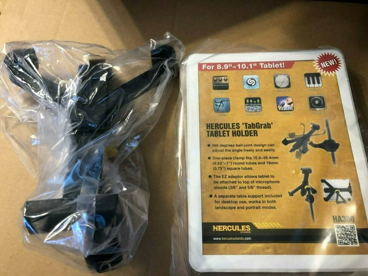 Hercules DG200B Smartphone HA300 Tablet Microphone Stand Counter Top Display SET