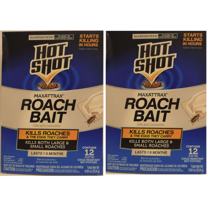 Hot Shot MaxAttrax 0.84 oz Roach Bait 12 Count (2-Pack)