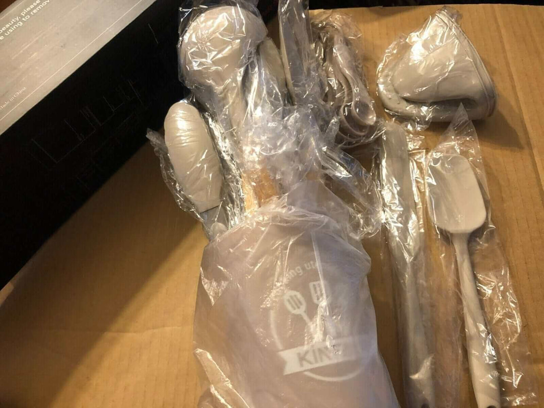 Kinfayv Silicone Cooking Utensils Kitchen Utensil Set, 21 PCS Wooden Handle BPA