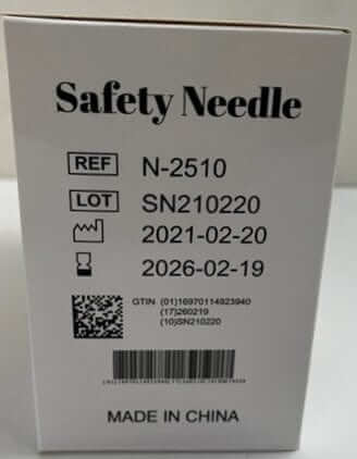 LM Safety Needle 25G x 1" (100/Box)