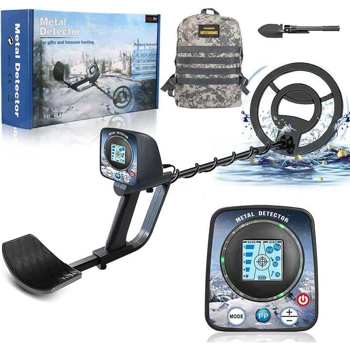 Metal Detector, Adjustable Metal Finder 24"-45" with 3 Audio Tone & DISC Modes & Pinpoint for Adults and Kids, Detecting Coin,Treasures Hunting MT01