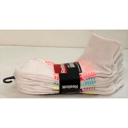 Reebok 6-Pack Ladies Quarter Cut Socks, Shoe Size 4-10, 7983 Shoe Size 4-10 / Multi color