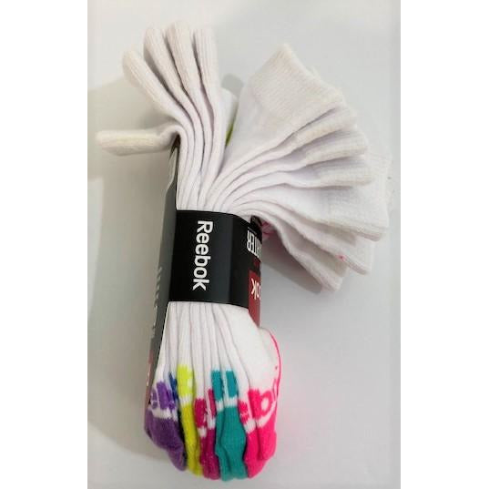 Reebok 6-Pack Ladies Quarter Cut Performance Socks, Shoe Size 4-10, 6636 Shoe Size 4-10 / White