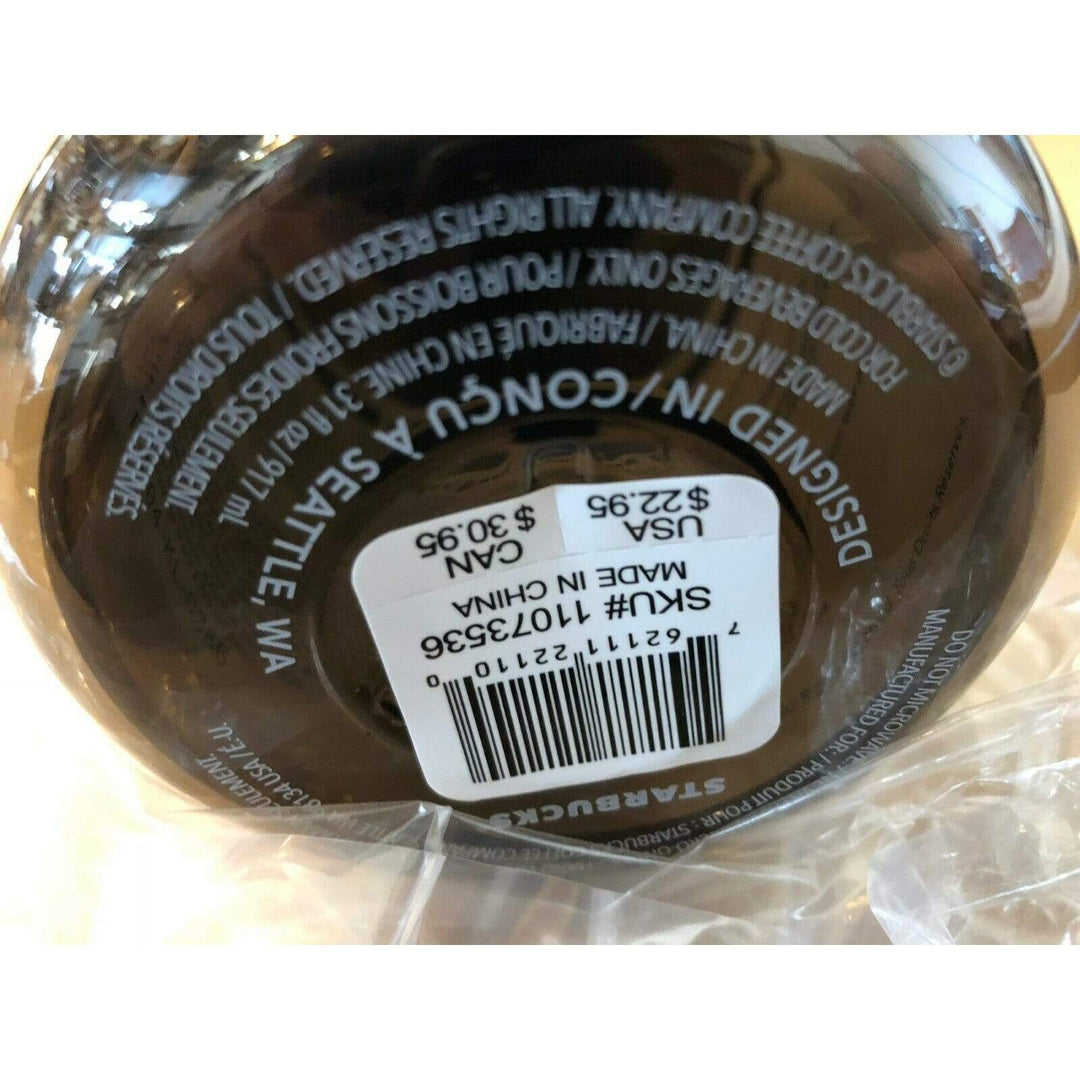 Starbucks Jumbo Black Water Bottle 31oz Locking Lid & Lanyard for carrying NEW