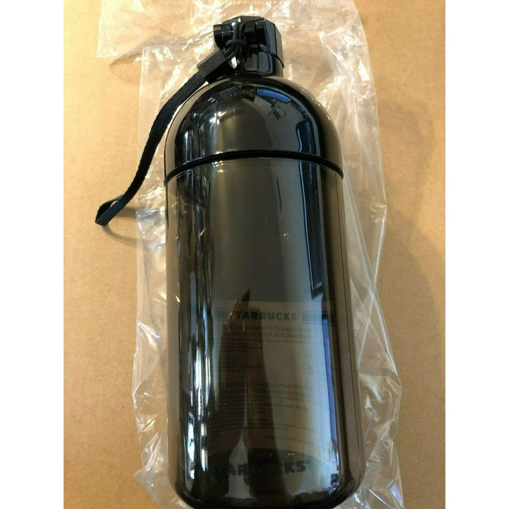 Starbucks Jumbo Black Water Bottle 31oz Locking Lid & Lanyard for carrying NEW