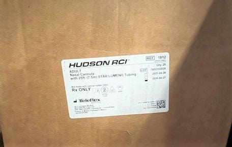 Teleflex Hudson RCI 1812 Adult Nasal Cannula 25' Tubing, 25-Pack