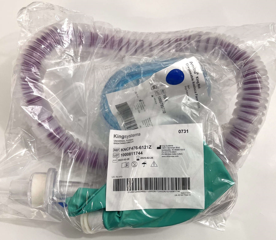 Universal Flex2 Breathing Circuit KNCF476-6121Z is a versatile, flexible breathing tube system designed for efficient ventilation in medical settings.