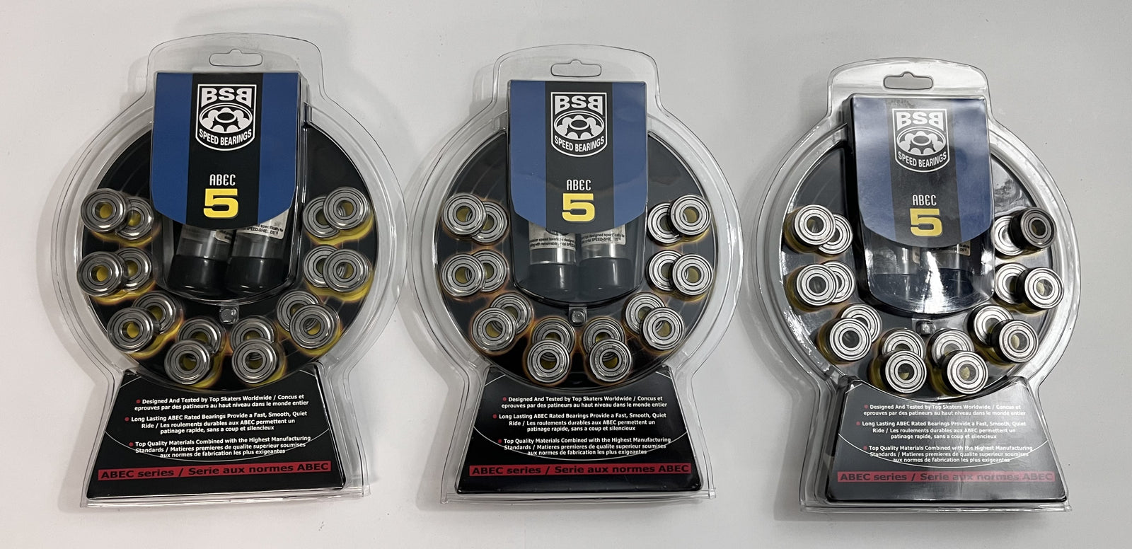 BSB Speed Bearings ABEC 5, 120012 Inline Hockey, 16-Pack (3 sets of 16)