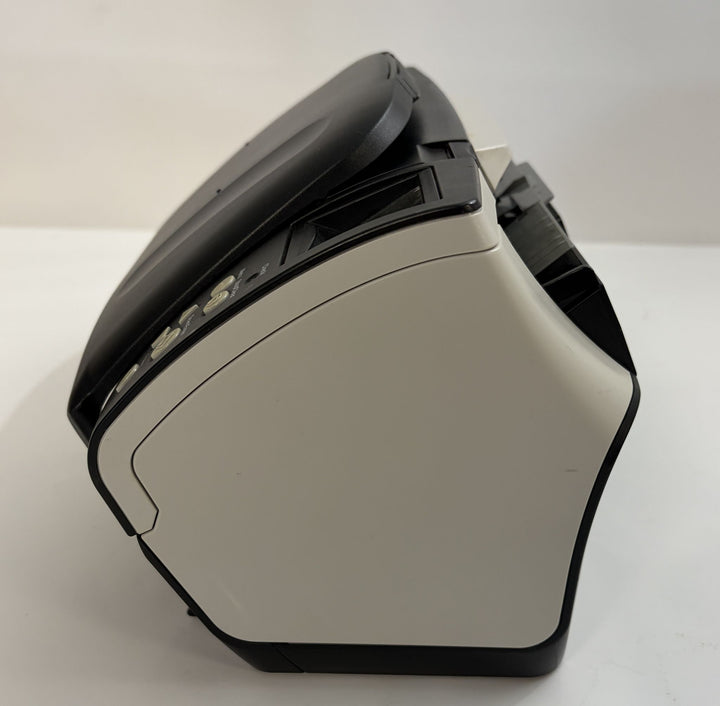 Fujitsu fi-7160 duplex document scanner with gray and black housing, shown in used condition and sold for parts or repair due to hardware error