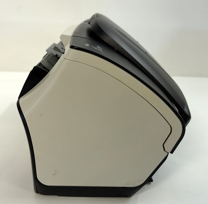 Fujitsu fi 7160 duplex document scanner with beige and black housing, desktop business equipment sold for parts or repair