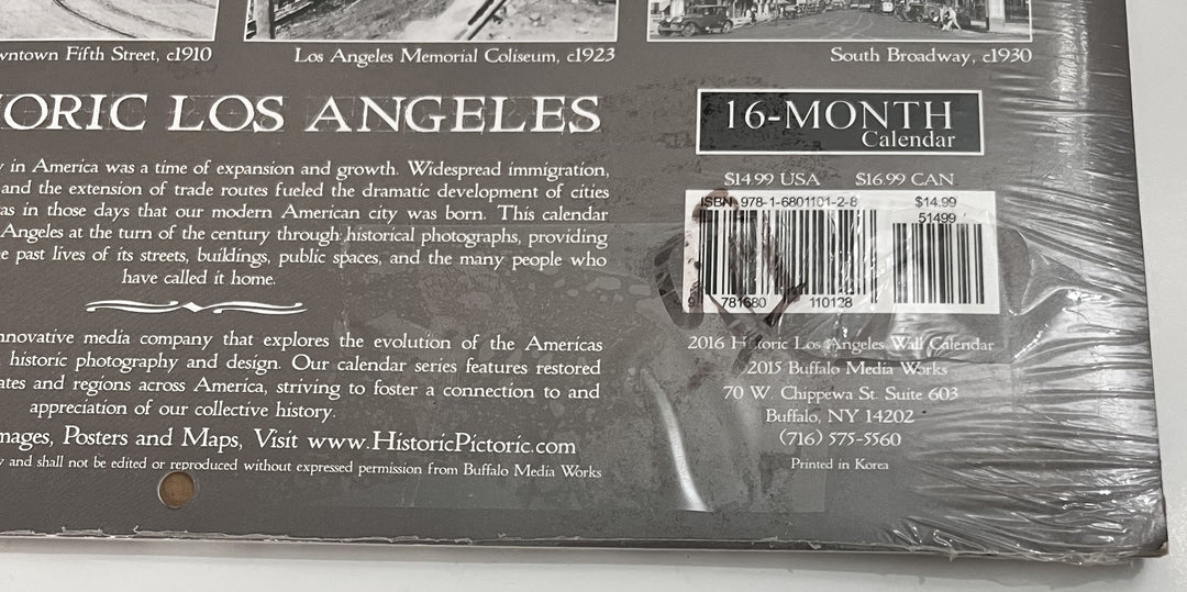 Historic Los Angeles 2016 Calendar – Vintage Photos & Landmarks