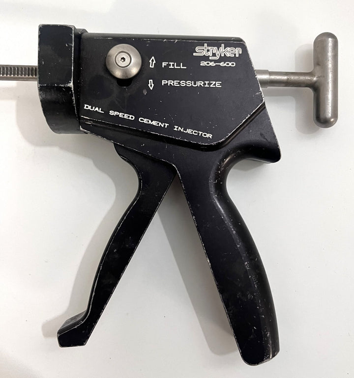 Stryker 206-600 Dual Speed Cement Injector, pre-owned, used for precise bone cement delivery.